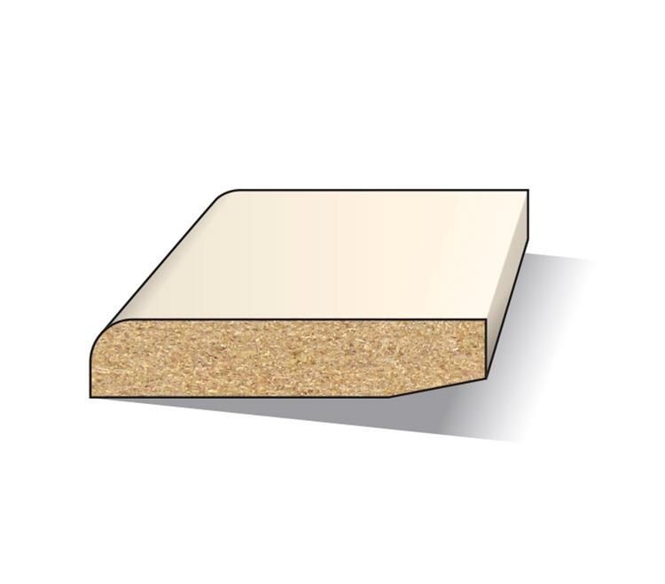 MDF plinten - wit gegrond
